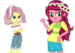 Size: 3100x2195 | Tagged: safe, artist:ktd1993, gloriosa daisy, vignette valencia, equestria girls, g4, my little pony equestria girls: better together, base used, female, gloriette, high res, lesbian, shipping