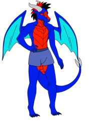 Size: 1230x1500 | Tagged: safe, artist:linedraweer, oc, oc:wyndbain, dragon, dragon oc, male, standing, wings