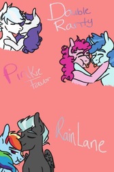 Size: 320x480 | Tagged: safe, artist:solarist97, double diamond, party favor, pinkie pie, rainbow dash, rarity, thunderlane, pony, g4, diamond duo, female, male, ship:partypie, shipping, straight, thunderdash