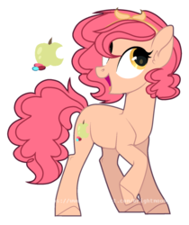 Size: 1280x1522 | Tagged: safe, artist:jxst-roch, oc, oc only, earth pony, pony, female, magical lesbian spawn, mare, offspring, parent:applejack, parent:pinkie pie, parents:applepie, simple background, solo, transparent background