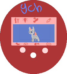 Size: 743x831 | Tagged: safe, artist:nootaz, pony, advertisement, animated, tamagotchi, ych example, your character here