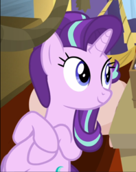 Size: 667x844 | Tagged: safe, screencap, starlight glimmer, pony, unicorn, g4, road to friendship, cropped, crossed hooves, female, lying on bed, pillow, solo