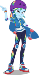 Size: 938x1800 | Tagged: safe, artist:seahawk270, rainbow dash, equestria girls, g4, my little pony equestria girls: better together, sic skateboard, clothes, cute, dashabetes, female, geode of super speed, helmet, knee pads, magical geodes, simple background, solo, transparent background, vector