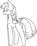 Size: 1827x2250 | Tagged: safe, artist:calibykitty, oc, oc only, pegasus, pony, female, lineart, mare, simple background, solo, transparent background