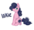 Size: 1280x1126 | Tagged: safe, artist:holidaye, oc, oc only, oc:inkie, pony, pinkie clone, simple background, sitting, solo, transparent background