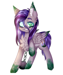 Size: 1536x1811 | Tagged: safe, artist:honeybbear, oc, oc only, oc:mossy green, pegasus, pony, ball and chain, chest fluff, female, mare, simple background, solo, transparent background