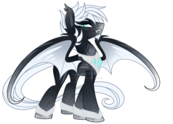 Size: 1600x1143 | Tagged: safe, artist:crystal-tranquility, oc, oc only, bat pony, pony, deviantart watermark, facial hair, goatee, male, obtrusive watermark, simple background, solo, stallion, transparent background, watermark