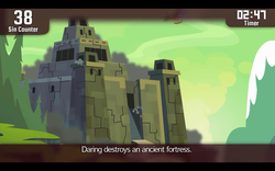 Size: 1280x800 | Tagged: safe, edit, edited screencap, screencap, daring do, pegasus, pony, cinemare sins, daring don't, g4, ancient temple, female, fortress of talacon, mare