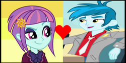 Size: 853x430 | Tagged: safe, edit, edited screencap, screencap, sunny flare, thunderbass, equestria girls, g4, my little pony equestria girls, my little pony equestria girls: friendship games, female, heart, male, shipping, shipping domino, straight, thunderflare, wrong aspect ratio