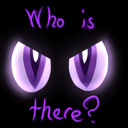 Size: 1000x1000 | Tagged: safe, artist:twyla-midfel, part of a set, twilight sparkle, changeling, changeling queen, ask changeling twilight, tumblr:ask changeling twilight, g4, black background, caption, cave, cavern, changeling princess, changelingified, female, glowing eyes, implied changeling, implied changeling princess, implied changeling queen, implied changelingified, implied twilight sparkle, low light, part of a series, simple background, slit pupils, solo, species swap, tumblr, twiling