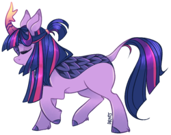 Size: 750x592 | Tagged: safe, artist:vampireselene13, twilight sparkle, kirin, g4, eyes closed, female, kirin twilight, kirin-ified, simple background, solo, species swap, transparent background