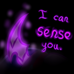 Size: 1000x1000 | Tagged: safe, artist:twyla-midfel, part of a set, twilight sparkle, changeling, changeling queen, ask changeling twilight, tumblr:ask changeling twilight, g4, caption, cave, cavern, changeling magic, changeling princess, changelingified, curved horn, female, glowing horn, horn, implied changeling, implied changeling princess, implied changeling queen, implied changelingified, implied twilight sparkle, jagged horn, low light, part of a series, solo, species swap, tumblr, twiling