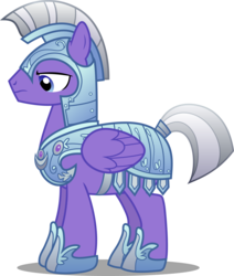 Size: 1849x2183 | Tagged: safe, artist:frownfactory, pegasus, pony, g4, the times they are a changeling, .svg available, armor, crystal guard, crystal guard armor, helmet, male, simple background, solo, stallion, svg, tail wrap, transparent background, vector, wings