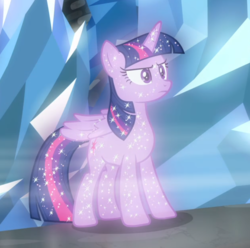 Size: 815x808 | Tagged: safe, screencap, tree of harmony, twilight sparkle, alicorn, pony, g4, what lies beneath, angry, cropped, female, implied twilight sparkle, solo, treelight sparkle, twilight sparkle (alicorn), wind, wings