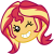 Size: 50x50 | Tagged: safe, artist:famousmari5, edit, vector edit, sunset shimmer, equestria girls, g4, game stream, my little pony equestria girls: better together, discord emote, female, picture for breezies, solo
