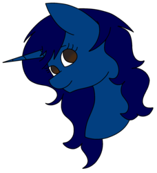 Size: 1296x1419 | Tagged: safe, artist:calibykitty, derpibooru exclusive, oc, oc only, oc:midnight, oc:midnight specter, alicorn, pony, alicorn oc, bust, female, long mane, mare, portrait, simple background, solo, transparent background