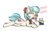 Size: 1131x706 | Tagged: safe, artist:graymist, coco pommel, earth pony, pony, g4, crying, lying down, mucus, pre sneeze, red nosed, sneezing, snot, teasing, tissue