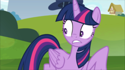 Size: 1668x939 | Tagged: safe, screencap, twilight sparkle, alicorn, pony, father knows beast, g4, female, mare, solo, spread wings, twilight sparkle (alicorn), worried