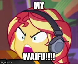 Size: 355x291 | Tagged: safe, edit, screencap, sunset shimmer, equestria girls, g4, game stream, my little pony equestria girls: better together, angry, caption, cropped, image macro, imgflip, text