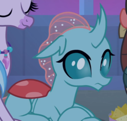 Size: 728x699 | Tagged: safe, screencap, ocellus, silverstream, changedling, changeling, hippogriff, g4, school raze, cropped, female, prone, solo focus