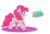 Size: 1024x702 | Tagged: safe, artist:clairbanthedoll, pinkie pie, earth pony, pony, g4, cake, female, food, happy, smiling, solo, tongue out