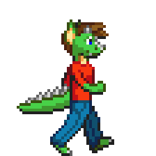Size: 224x224 | Tagged: safe, artist:kelvin shadewing, oc, oc only, oc:teric, dragon, anthro, animated, gif, pixel art, solo