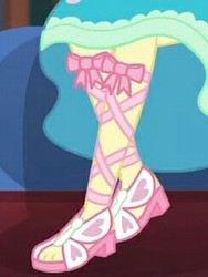 Size: 244x325 | Tagged: safe, screencap, fluttershy, equestria girls, equestria girls series, g4, game stream, spoiler:eqg series (season 2), clothes, dress, dress interior, feet, legs, pictures of legs, sandals, skirt, toes