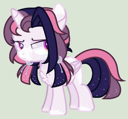 Size: 600x561 | Tagged: safe, artist:nocturnal-moonlight, oc, oc only, oc:astral moonlight, alicorn, pony, alicorn oc, crying, female, filly, magical lesbian spawn, offspring, parent:rainbow dash, parent:twilight sparkle, parents:twidash, simple background, solo