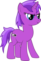 Size: 902x1347 | Tagged: safe, artist:chipmagnum, oc, oc only, oc:masquerade, pony, unicorn, g4, female, lidded eyes, mare, simple background, smiling, solo, transparent background, vector