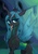 Size: 1509x2160 | Tagged: safe, artist:komandorpush, artist:kotya, queen chrysalis, changeling, changeling queen, pony, g4, changeling hive, collaboration, crown, fangs, female, forked tongue, jewelry, lidded eyes, quadrupedal, regalia, solo, sparkly eyes, tongue out, wingding eyes