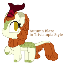 Size: 3077x3083 | Tagged: safe, anonymous artist, autumn blaze, kirin, g4, sounds of silence, awwtumn blaze, cute, female, high res, simple background, smiling, solo, style emulation, transparent background, triviatopia