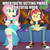 Size: 600x600 | Tagged: safe, edit, edited screencap, screencap, fluttershy, sunset shimmer, equestria girls, g4, game stream, spoiler:eqg series (season 2), caption, gamershy, geode of fauna, image macro, impact font, magical geodes, meme, memeful.com, psycho gamer sunset, sunset shimmer frustrated at game, text