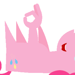 Size: 720x720 | Tagged: safe, artist:dsiak, pinkie pie, earth pony, pony, g4, animated, crying, cyriak, droste effect, eyes closed, female, laughing, legs in air, mare, not salmon, on back, open mouth, perfect loop, pinkception, pointy ponies, recursion, simple background, smiling, solo, suddenly hands, tears of laughter, transparent background, wat, 👌