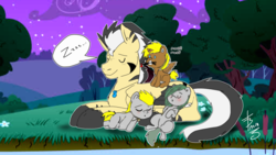 Size: 1280x720 | Tagged: safe, artist:theuzbee, oc, pony, little, request, sleeping