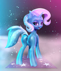 Size: 3833x4469 | Tagged: safe, artist:xbi, trixie, pony, unicorn, g4, butt, butt focus, female, looking at you, looking back, looking back at you, mare, missing cutie mark, plot, solo, the great and powerful ass