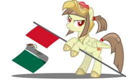Size: 1280x818 | Tagged: safe, artist:silly-yellow-pone, oc, oc:tailcoatl, pegasus, pony, aztec, female, flag, mexico, nation ponies, ponified, simple background, transparent background