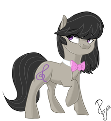 Size: 1613x1760 | Tagged: safe, artist:poowndraww, octavia melody, earth pony, pony, g4, bowtie, cute, ear fluff, eye clipping through hair, female, mare, simple background, solo, tavibetes, white background