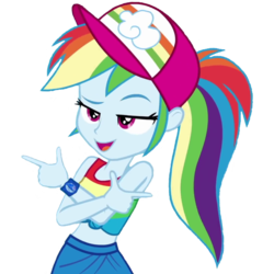 Size: 1536x1536 | Tagged: safe, edit, edited screencap, editor:lonely fanboy48, screencap, rainbow dash, equestria girls, equestria girls series, g4, spring breakdown, spoiler:eqg series (season 2), background removed, baseball cap, cap, clothes, cute, dashabetes, geode of empathy, geode of fauna, geode of shielding, geode of super speed, geode of super strength, geode of telekinesis, hat, lidded eyes, magical geodes, not a vector, ponytail, simple background