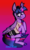 Size: 524x879 | Tagged: safe, artist:pony-puke, twilight sparkle, alicorn, insect, ladybug, pony, g4, interseason shorts, starlight the hypnotist, colored hooves, female, gradient background, lidded eyes, mare, twilight sparkle (alicorn), uncomfortable