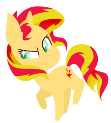 Size: 1280x1416 | Tagged: safe, artist:bunbubs, sunset shimmer, pony, unicorn, g4, colored pupils, cute, cutie mark eyes, ear fluff, female, mare, shimmerbetes, simple background, solo, white background, wingding eyes
