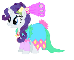 Size: 552x448 | Tagged: safe, artist:cheerful9, rarity, pony, g4, clothes, dress, female, simple background, solo, white background