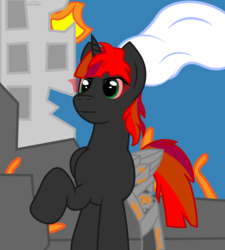 Size: 5443x6053 | Tagged: safe, artist:terminalhash, oc, oc only, pony, absurd resolution, red and black oc, solo, vector