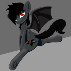 Size: 4500x4500 | Tagged: safe, artist:queen-razlad, oc, oc only, bat pony, pony, absurd resolution, bat pony oc, female, flat colors, mare, membranous wings, raffle, raffle prize, simple background, simple shading, solo, spread legs, spread wings, spreading, wings