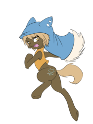Size: 3024x4032 | Tagged: safe, artist:steelsoul, pony, clothes, colt, crossover, dock, high res, male, ponified, simple background, solo, wakfu, yugo