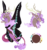 Size: 1060x1120 | Tagged: safe, artist:bijutsuyoukai, oc, oc only, draconequus, antlers, butterfly wings, cheek fluff, draconequus oc, female, offspring, parent:discord, parents:canon x oc, simple background, solo, transparent background