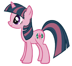 Size: 610x562 | Tagged: safe, artist:themexicanpunisher, oc, oc only, oc:rose spruce-sparkle, pony, offspring, parent:timber spruce, parent:twilight sparkle, parents:timbertwi, simple background, solo, white background
