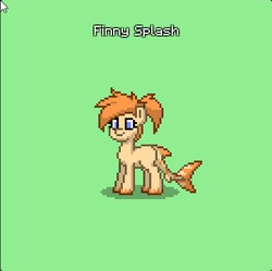 Size: 401x400 | Tagged: safe, oc, oc only, oc:finny splash, original species, pony, shark pony, pony town, female, solo