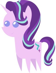 Size: 367x474 | Tagged: safe, artist:sketchmcreations, starlight glimmer, pony, unicorn, g4, blue eyes, cropped, cute, cutie mark, female, glimmerbetes, hair flip, happy, horn, mare, pointy ponies, simple background, smiling, solo, white background