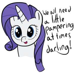 Size: 3130x3076 | Tagged: safe, artist:czu, rarity, g4, darling, high res, looking at you, positive ponies, text