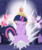 Size: 452x538 | Tagged: safe, screencap, applejack, pinkie pie, rainbow dash, rarity, twilight sparkle, earth pony, pegasus, pony, unicorn, friendship is magic, g4, my little pony: friendship is magic, big crown thingy, castle of the royal pony sisters, cropped, cute, element of magic, eyes closed, female, floating, jewelry, light, magic, mare, regalia, smiling, solo focus, twiabetes, unicorn twilight